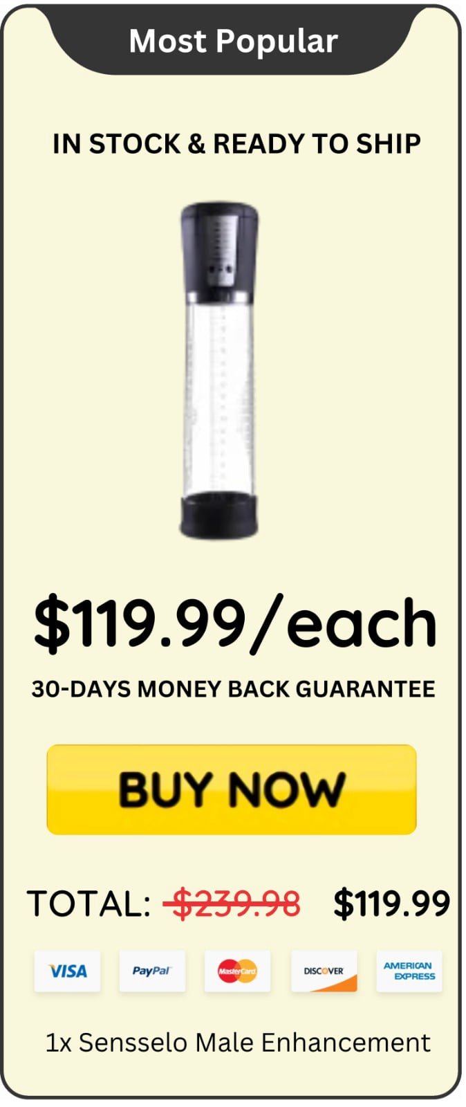 Sensselo Male Enhancement offer price 